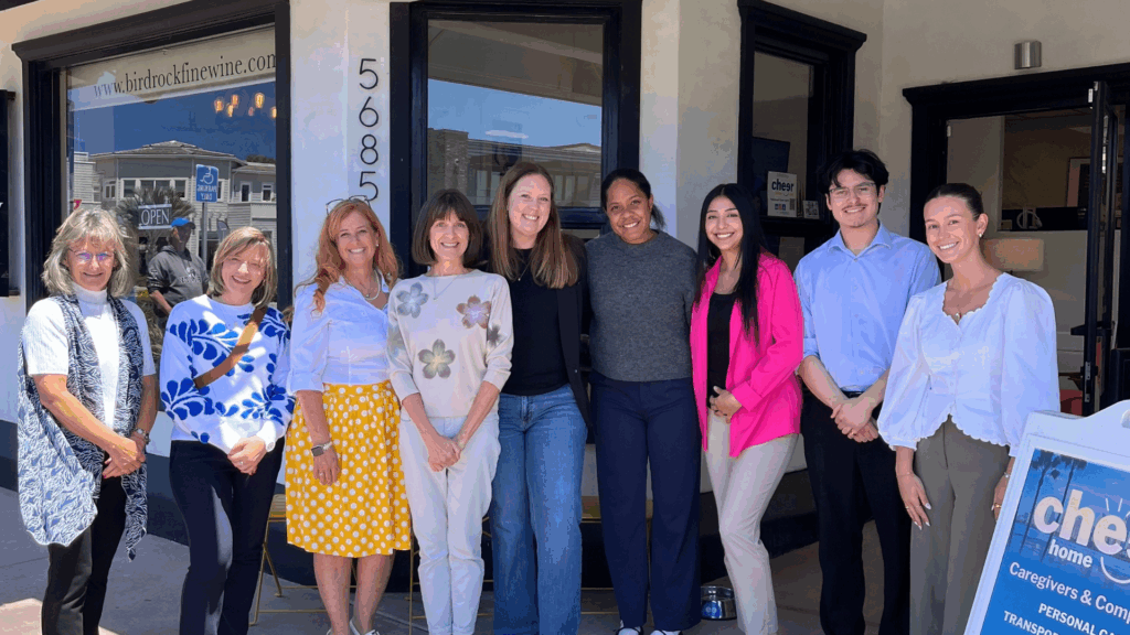 Nicole J. Smith speaking at Cheer Home Care's Lunch and Learn event on dementia caregiving